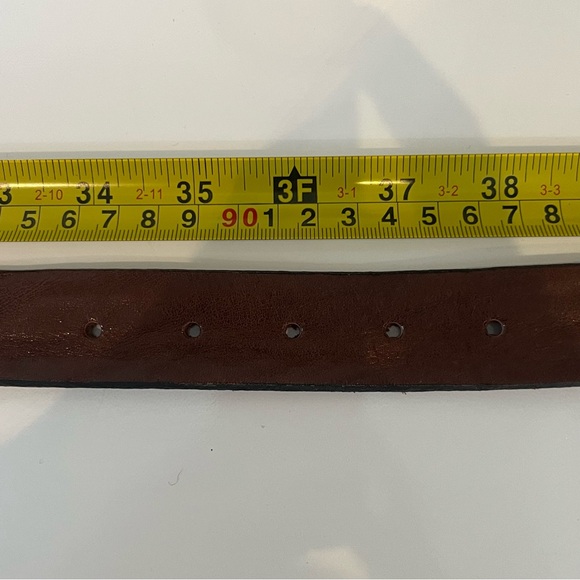 ScreenWorn Interview with the Vampire Mens Leather Western Belt Turquoise Buckle - Picture 12 of 14